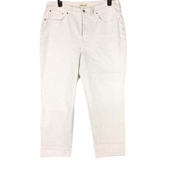 Madewell Womens 18W Plus Perfect Vintage Jean Tile White Raw Hem NWT - Picture 1 of 16